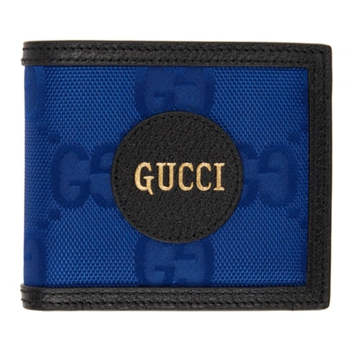 Shop Gucci Blue Off The Grid Card Gg Eco Wallet In 4267 Oriental Blu/ne