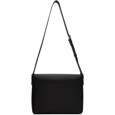 Shop Fendi Black Logo Messenger Bag In F0gxn Black