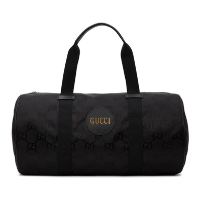 Shop Gucci Black Off The Grid Duffle Bag In 1000 Blk/blk/blk/blk