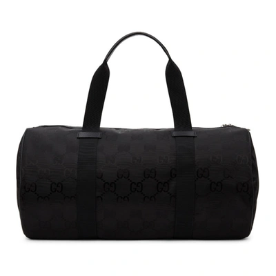 Shop Gucci Black Off The Grid Duffle Bag In 1000 Blk/blk/blk/blk