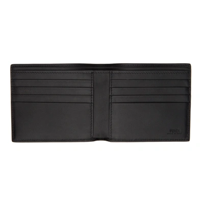 Shop Fendi Black & Brown Ff Vertigo Bifold Wallet In F0h3c Maya