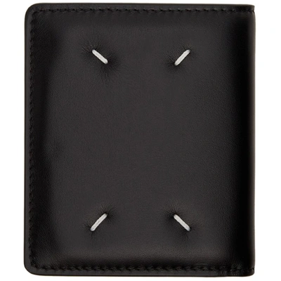 Shop Maison Margiela Black Leather Bifold Wallet In T8013 Black