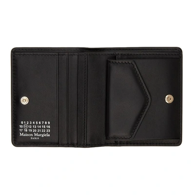 Shop Maison Margiela Black Leather Bifold Wallet In T8013 Black