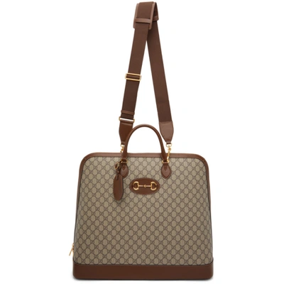 Shop Gucci Beige Gg Supreme Tote In 8563 Brnsug