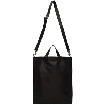 Shop Ann Demeulemeester Black Leather Tote