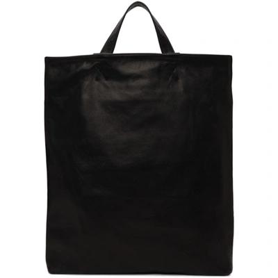 Shop Ann Demeulemeester Black Leather Tote