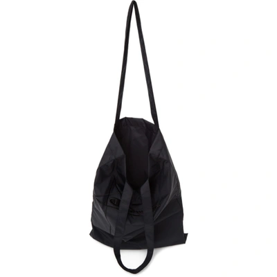 Shop Rick Owens Black Champion Edition Nylon Shopper Tote Bag In 09 Black