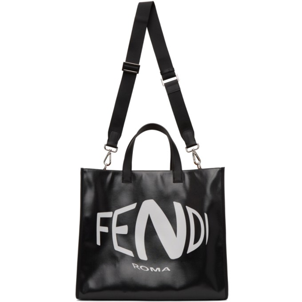 Fendi Black Fish-eye Logo In Black | ModeSens