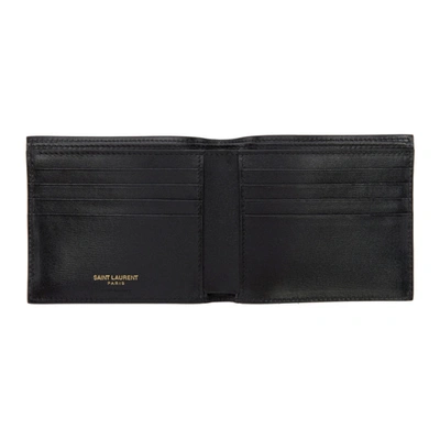 Shop Saint Laurent Black Tiny Monogramme East/west Wallet In 1000 Black