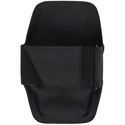 Shop Balenciaga Black Explorer Arm Phone Holder Pouch In 1000 Black