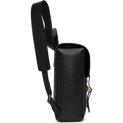 Shop Thom Browne Black Rwb Structured Backpack In 001 Black
