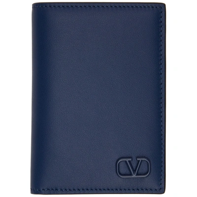 Shop Valentino Indigo Vlogo Wallet In I02 Indigo