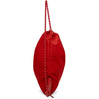 Shop Versace Red 'la Medusa' Nylon Drawstring Backpack In 1r14p Red