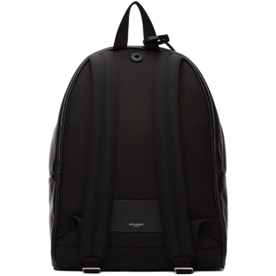 Shop Saint Laurent Black City Backpack In 1000 Black