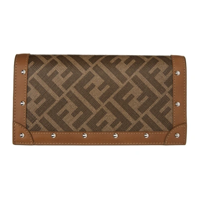 Shop Fendi Brown & Tan 'forever ' Wallet In F18at - Mog