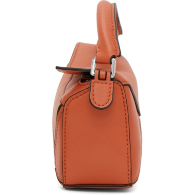 Shop Loewe Orange Nano Puzzle Bag In 9947 Vermillion