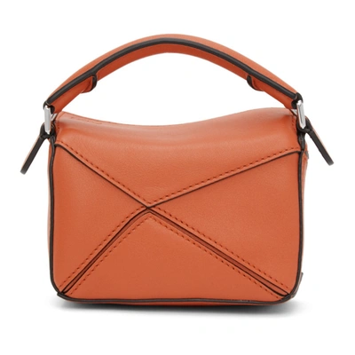 Shop Loewe Orange Nano Puzzle Bag In 9947 Vermillion