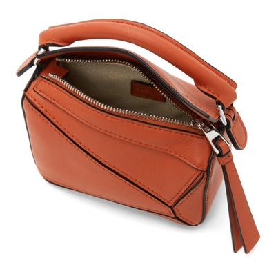 Shop Loewe Orange Nano Puzzle Bag In 9947 Vermillion