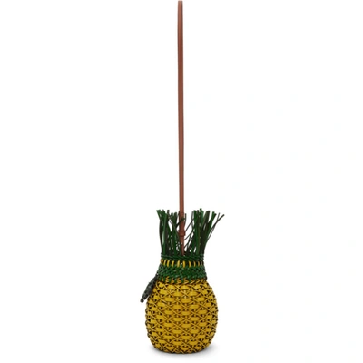 Shop Loewe Yellow & Green Pineapple Bag In 8104 Yellow/green