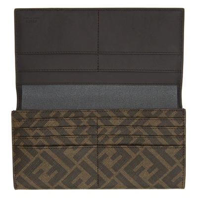 Shop Fendi Tan & Brown 'forever ' Continental Wallet In F1dza - Tab