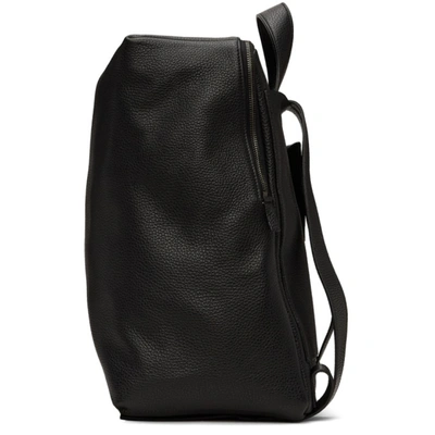 Shop Marsèll Black Leather Ghiaccio Backpack