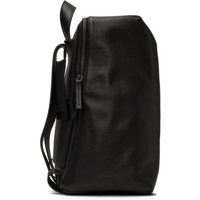 Shop Marsèll Black Leather Ghiaccio Backpack