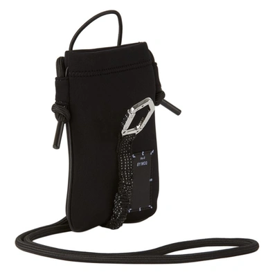 Shop Mcq By Alexander Mcqueen Black Neoprene Hyper Phone Holder Bag In 1000 Black