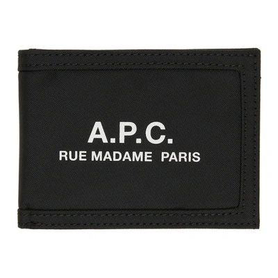 Shop Apc Black Nylon Recuperation Wallet In Lzz Black
