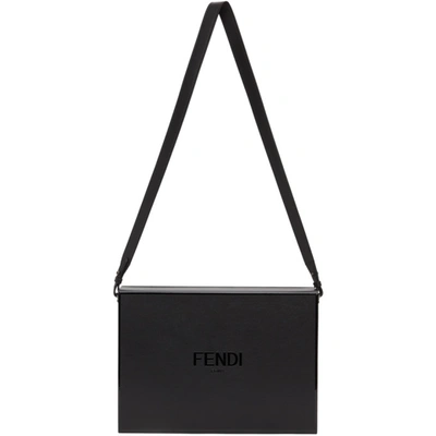 Shop Fendi Black Messenger Box Bag In F1z35 - Ner