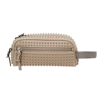 Shop Christian Louboutin Beige Blaster Bag In I447 Grey