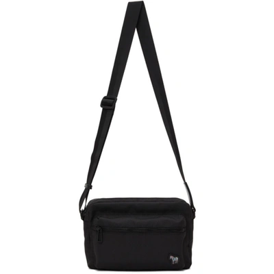 Shop Ps By Paul Smith Black Zebra Logo Messenger Bag In 79 Black