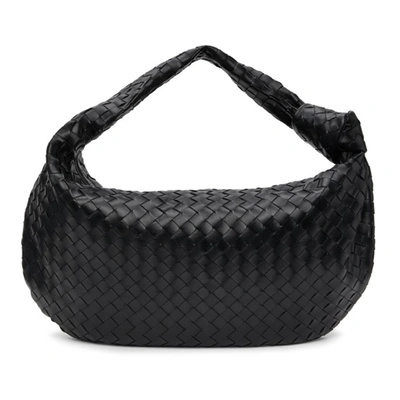 Shop Bottega Veneta Black Intrecciato Medium Jodie Tote In 1229 Black Silver