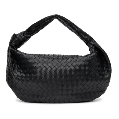 Shop Bottega Veneta Black Intrecciato Medium Jodie Tote In 1229 Black Silver