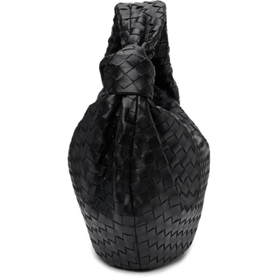 Shop Bottega Veneta Black Intrecciato Medium Jodie Tote In 1229 Black Silver