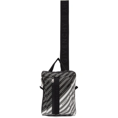 Shop Givenchy Black & White Light 3-sling Backpack In 004 Black/w