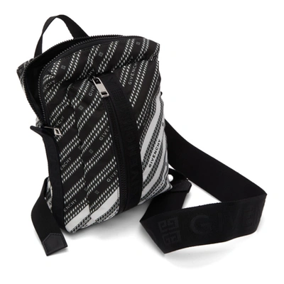 Shop Givenchy Black & White Light 3-sling Backpack In 004 Black/w