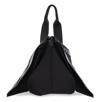 Shop 132 5. Issey Miyake Black & Silver Luster Standard No. 4 Bag In 91 Blacksil