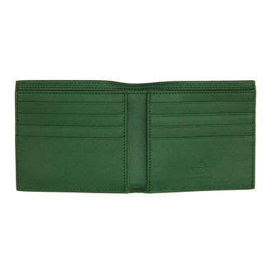 Shop Valentino Green Vlogo Bifold Wallet In M52 Fern Green