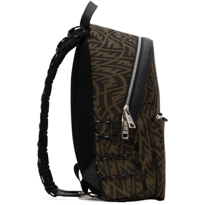 Shop Fendi Brown & Tan Ff Vertigo Backpack In F164h Ffjac