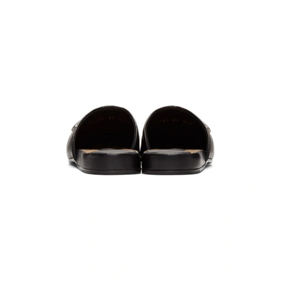 Shop Gucci Black Ny Yankees Edition Flamel Patch Slippers In 6464 Nero