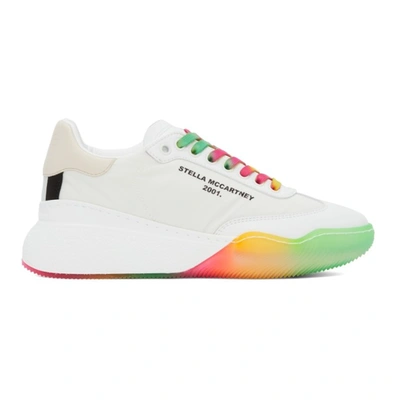 Shop Stella Mccartney White & Multicolor Loop Sneakers