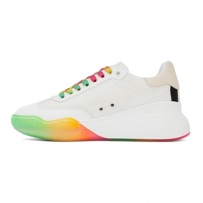 Shop Stella Mccartney White & Multicolor Loop Sneakers