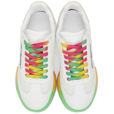 Shop Stella Mccartney White & Multicolor Loop Sneakers
