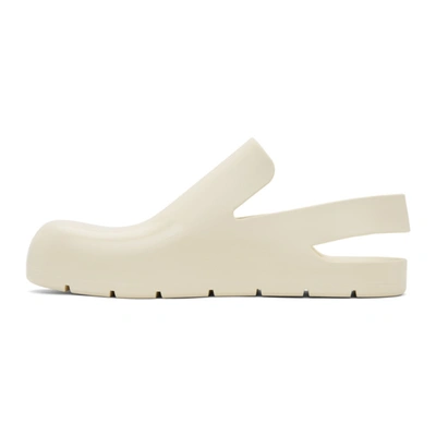 Shop Bottega Veneta White Rubber Puddle Loafers In Sea Salt