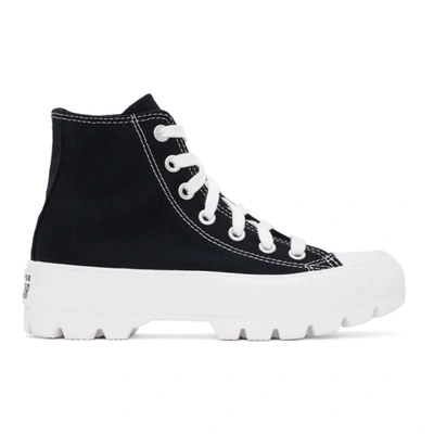 Shop Converse Black Lugged Chuck Taylor All Star Hi Sneakers In Black/white