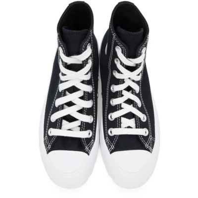 Shop Converse Black Lugged Chuck Taylor All Star Hi Sneakers In Black/white