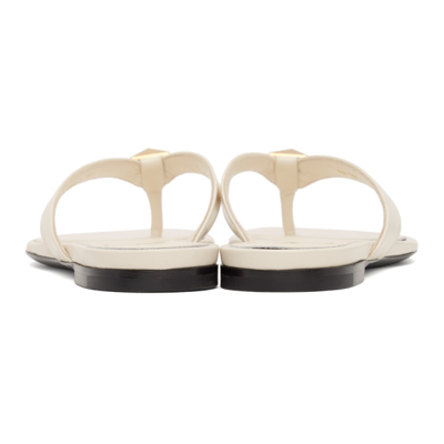 Shop Valentino Off-white Roman Stud Sandals In I16 Ltivory