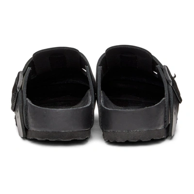 Shop Rick Owens Black Birkenstock Edition Boston Sandals In 09 Black