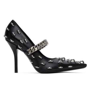 Shop Givenchy Black Metal Hoop Show Pumps In 001 Black