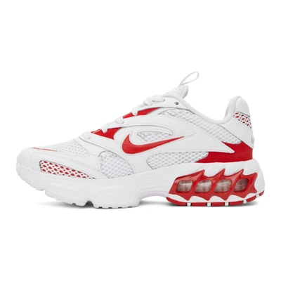 Shop Nike White & Red Zoom Air Fire Sneakers In White/university Red